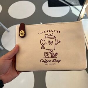 Coach coffee shop pouch